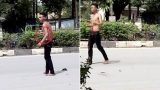 Nam thanh niên nghi “ngáo đá” tự đâm xổ ruột giữa đường