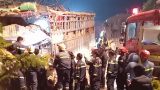 Nam Định: Hai xe tải đầu đầu, 4 người bị thương
