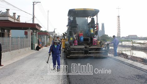 Nam Định -Tiếp tục triển khai các dự án hạ tầng giao thông nông thôn mới