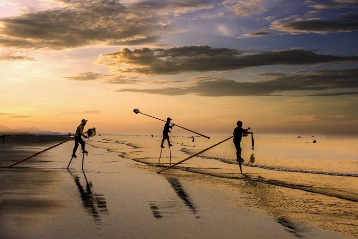 Siêu Độc với nghề đánh cá bằng cà kheo ở Nam Định