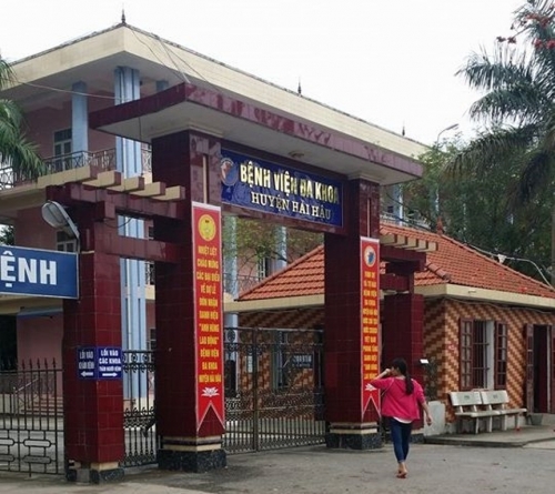Bệnh viện Đa khoa huyện Hải Hậu nơi cháu bé được sinh ra 