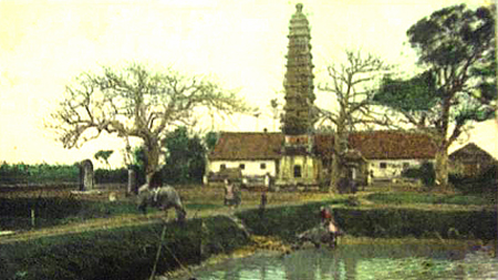 Chùa tháp Phổ Minh xưa. 
