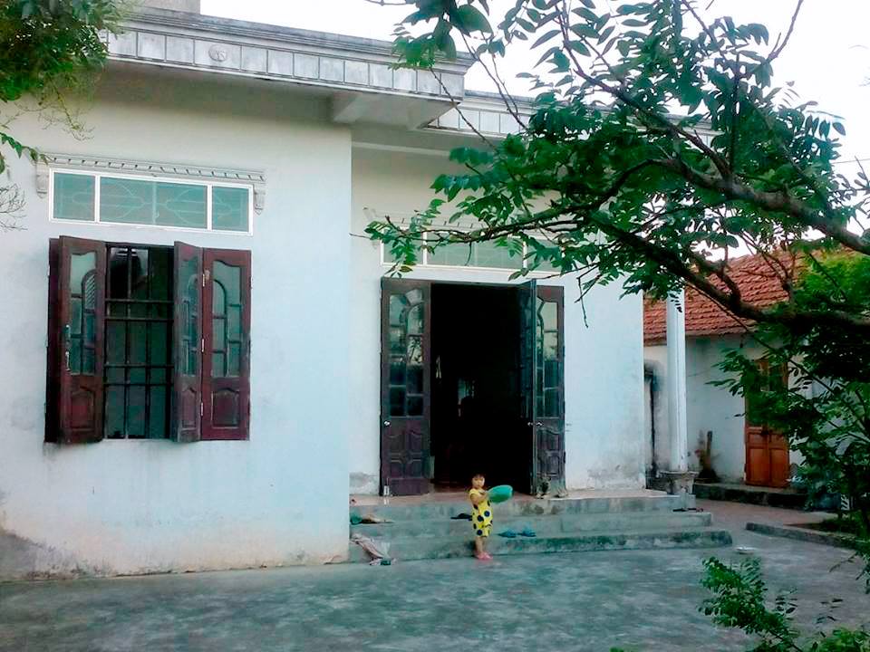 Ngôi nhà đang sinh sống của gia đình anh Lưu Công Trung
