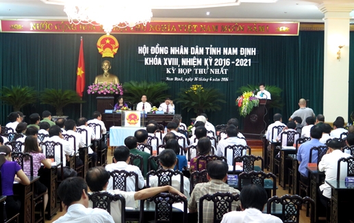Phiên họp đầu tiên của HĐND tỉnh Nam Định khóa mới tập trung vào việc bầu nhân sự chủ chốt.