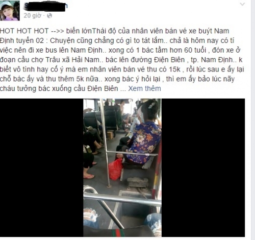 Nam Định: Nhân viên xe bus đuổi hành khách xuống đường?