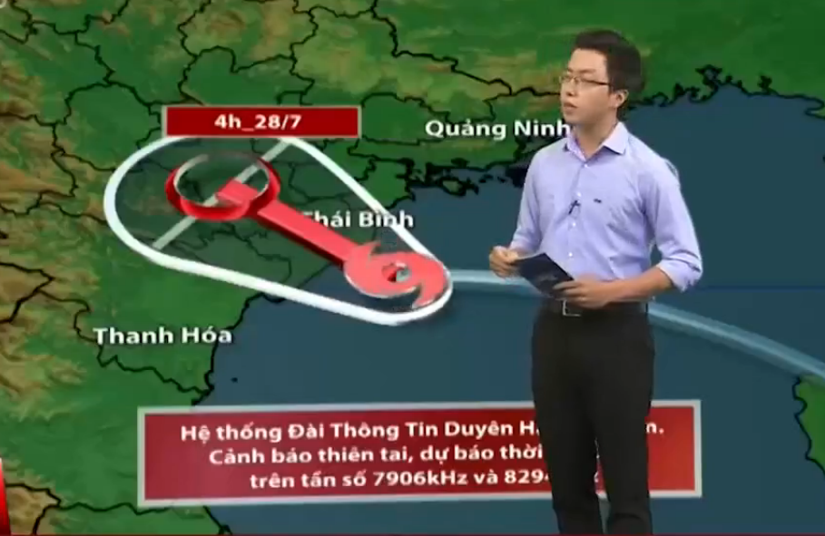 Trong 2 giờ tới vùng tâm bão sẽ đi vào địa phận tỉnh Nam Định