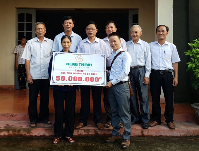 Công ty Hưng Thịnh Land hỗ trợ trung tâm cưu mang người già, tàn tật ở Nam Định