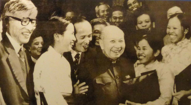 Ông Trường Chinh tại Đại hội Đảng toàn quốc lần thứ VI, tháng 12.1986