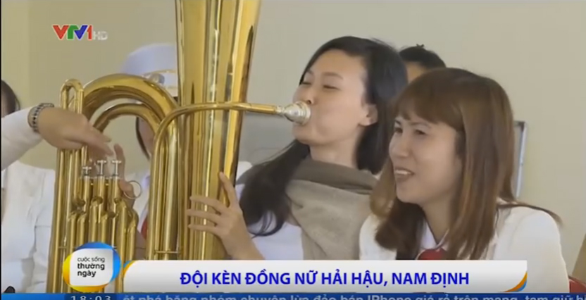 Nam Định: Độc đáo đội kèn đồng nữ Hải Hậu