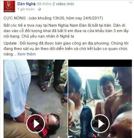 Người dân dí dao vào cổ để ‘tra khảo’ người phụ nữ lạ mặt nghi bắt cóc trẻ em