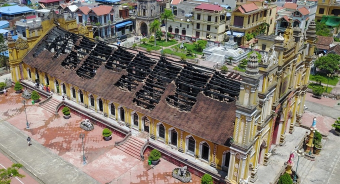 Xác định nguyên nhân vụ cháy nhà thờ cổ gần 130 năm tuổi ở Nam Định