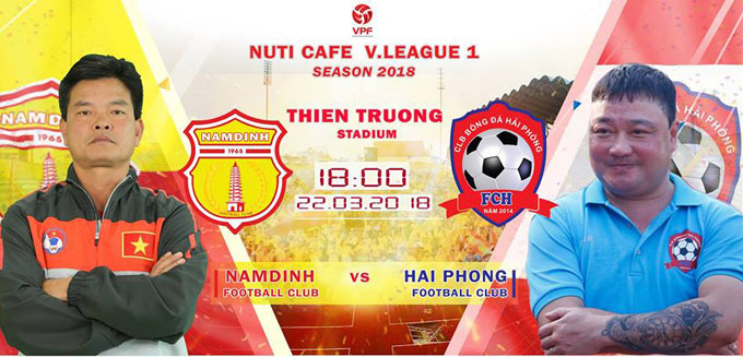 TRỰC TIẾP | Nam Định vs Hải Phòng | VÒNG 3 NUTI CAFE V LEAGUE 2018