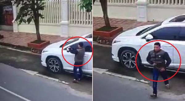 Clip: ‘Đạo chích’ cạy trộm mặt gương xe sang Lexus trong vài giây
