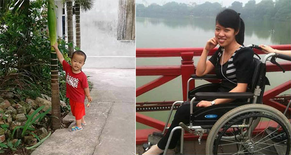 Trực Ninh: Nghị lực của mẹ đơn thân 11 năm bại liệt, vì con chập chững từng bước đi đau đớn
