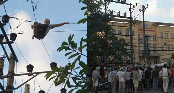 Nam Định: Người đàn ông leo lên cột điện tự tử bị cả làng ‘chửi’ vì làm mất điện ngày nắng nóng