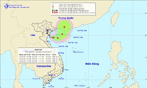 Áp thấp nhiệt đới tiến gần bờ biển Nam Định-Thanh Hóa, có thể mạnh lên