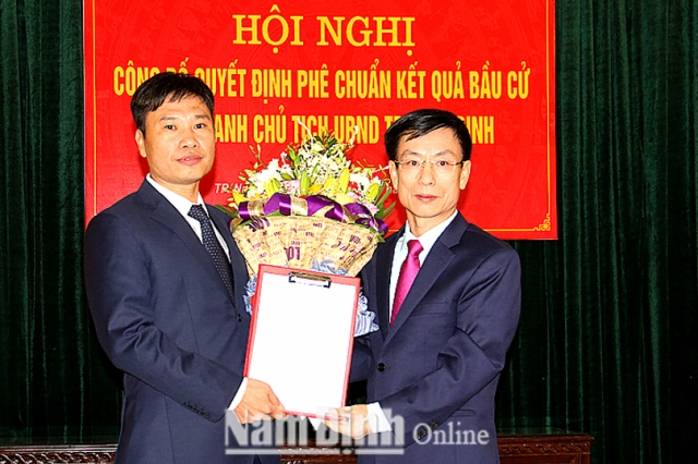 Thành phố Nam Định có tân chủ tịch