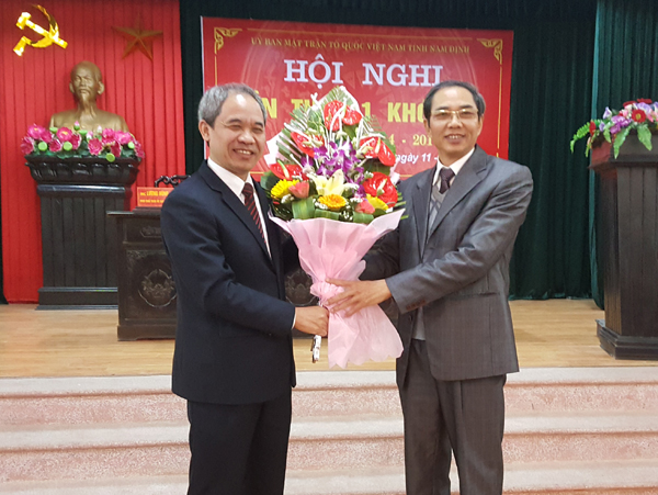 Trưởng ban Nội chính Tỉnh ủy làm Chủ tịch MTTQ tỉnh Nam Định