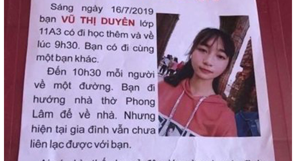 Tâm sự nghẹn đắng của mẹ nữ sinh lớp 11 mất tích ở Nam Định