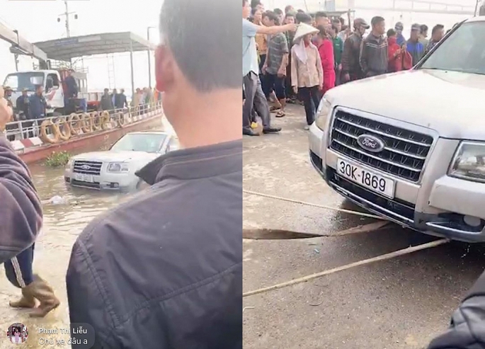 Ô tô đi đám cưới trôi tuột xuống sông ở Nam Định khiến 1 người tử vong