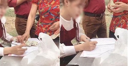 Màn mừng cưới gây “sốt” MXH Việt: Khách xếp hàng dài ghi sổ rồi vào ăn cỗ, không dùng phong bì