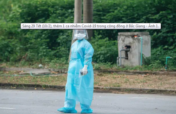 Sáng 29 Tết (10/2), thêm 1 ca nhiễm Covid-19 trong cộng đồng ở Bắc Giang