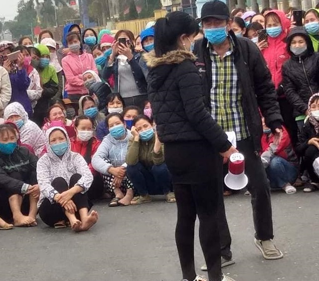 Nam Định: Hàng nghìn công nhân công ty giày da Nam Hà đình công