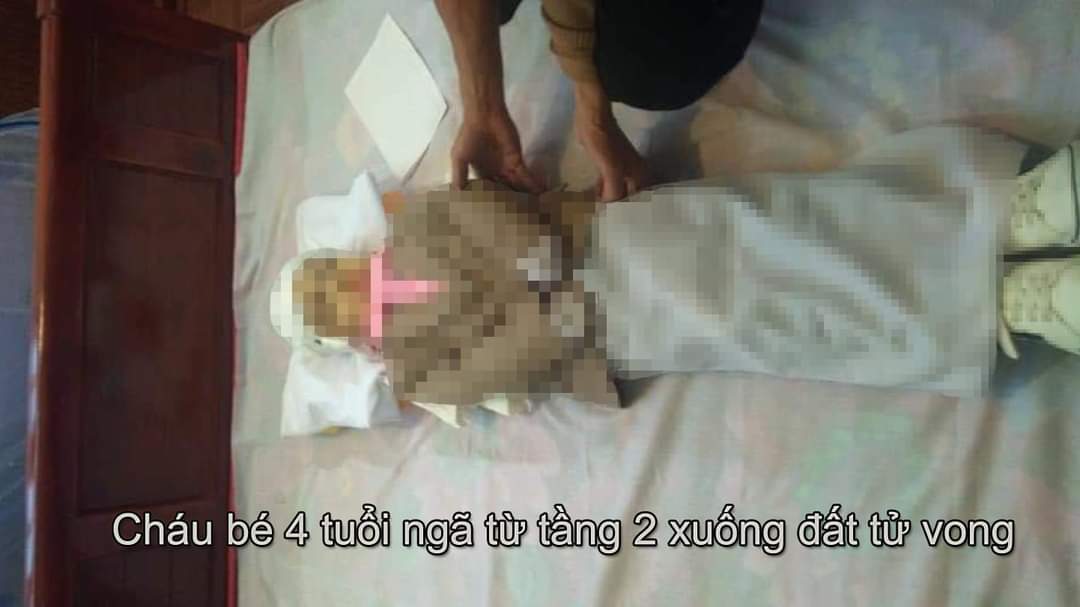 Nam Định: Cháu bé 4 tuổi rơi từ tầng 2 tử vong
