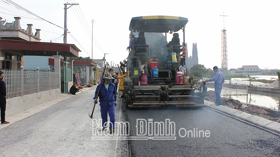 Nam Định -Tiếp tục triển khai các dự án hạ tầng giao thông nông thôn mới