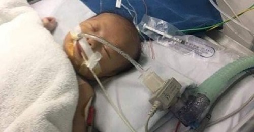 Sự sống mong manh của bé trai 5 tháng tuổi ở Ý Yên – Nam Định mắc bệnh tim