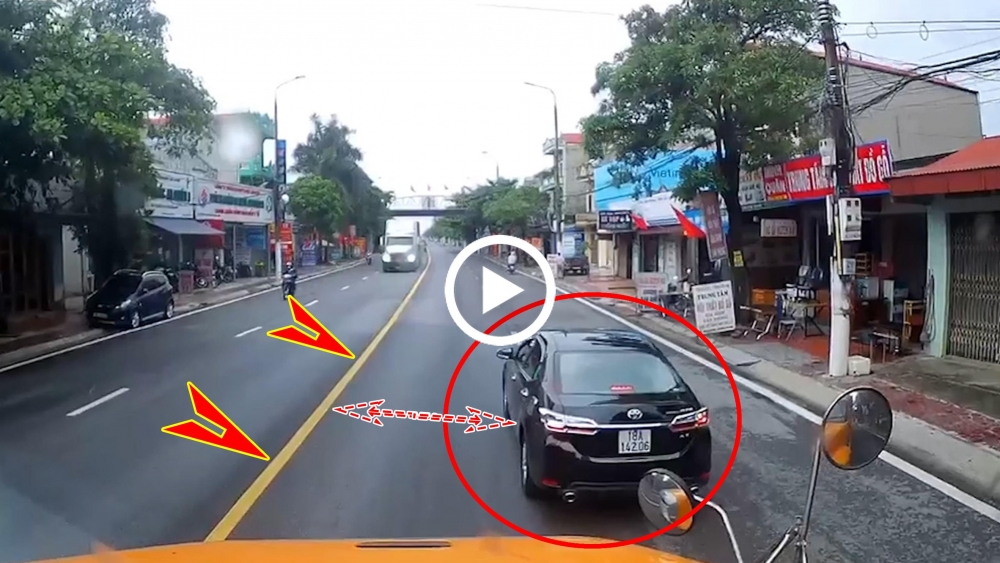 Nam Định : Tài xế container bực tức xuống ‘xử’ ô tô 4 chỗ đi chậm vì tưởng bị bẫy