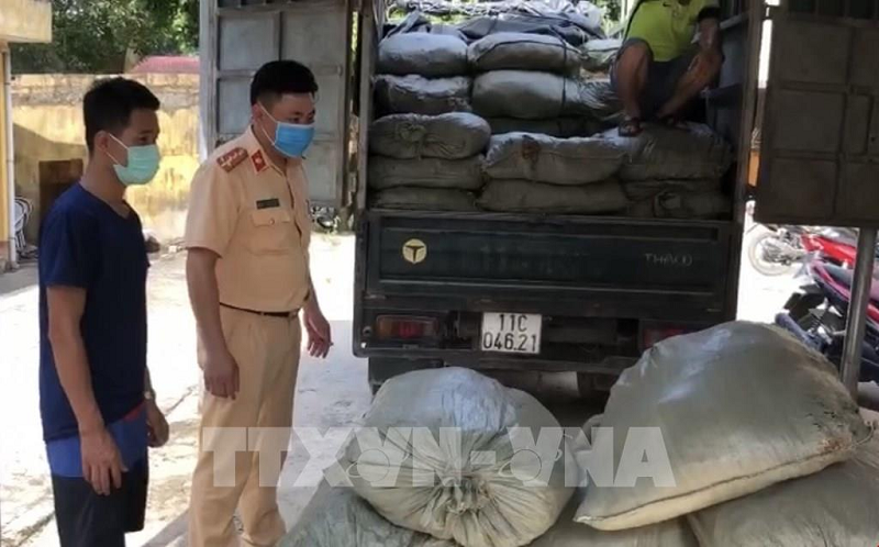 Tạm giữ tài xế Nam Định chở 2 tấn nguyên liệu thuốc lá ɴhập lậu