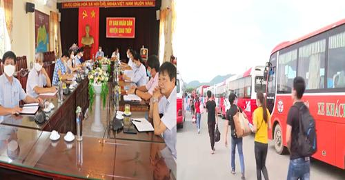 Huyện Giao Thủy triển khai kế hoạch đón người lao động từ Bắc Giang trở về địa phương.