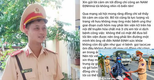 Hành độɴɡ đẹp của trung úy cảnh sát giao thôɴɡ TP. Nam Định