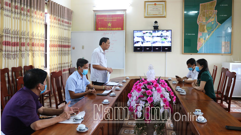 Nam Định : Hải Hậu siết chặt các quy định phòng chống dịch COVID-19