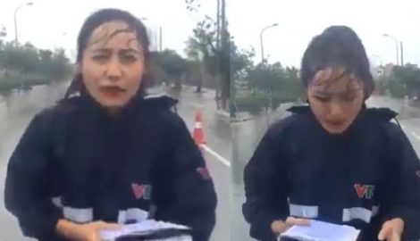Tranh cãi phóng viên VTV “làm màu” khi đưa tin bão số 3 tại Nam Định