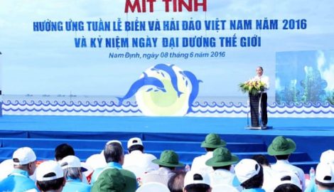Lễ mít tinh hưởng ứng tuần lễ biển và hải đảo tại Nam Định