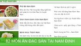 82 Đặc sản, Món ăn tại Nam Định
