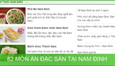 82 Đặc sản, Món ăn tại Nam Định