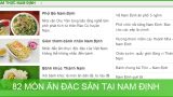 82 Đặc sản, Món ăn tại Nam Định