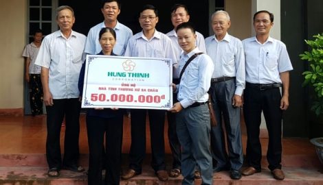 Công ty Hưng Thịnh Land hỗ trợ trung tâm cưu mang người già, tàn tật ở Nam Định