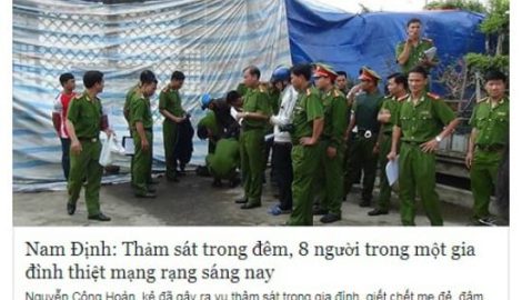Điều tra người tung tin đồn ‘Thảm sát tại Nam Định, 8 người thiệt mạng’