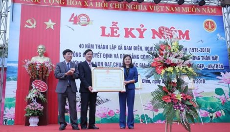 40 năm thành lập xã Nam Điền, đón nhận xã đạt chuẩn