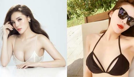 Khoe body nuột nà với áo tắm, Kỳ Duyên lộ ngực trồi sụt bất thường