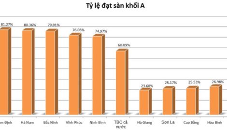 Nam Định dẫn đầu về tỷ lệ thí sinh đạt điểm từ sàn trở lên
