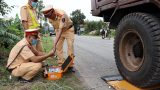 Nam Định : Công an huyện thực hiện chuyên đề kiểm tra, xử lý phương tiện vận tải hàng hóa vi phạm quy định.