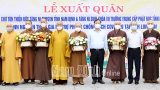 Nam Định : Tiễn các tăng, ni “cởi áo cà sa khoác áo blouse trắng lên đường phòng, chống dịch”