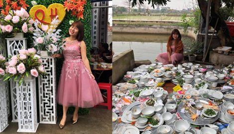 Nam Định: Sự thật bức ảnh nàng dâu ngồi cạnh ‘núi’ bát đĩa bẩn khiến dân mạng tranh cãi