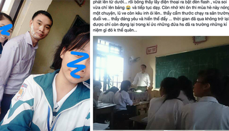 Nam Định: Thầy giáo tâm huyết bật đèn flash giảng bài, cầm thước kẻ ra sân đuổi ve để học sinh yên tĩnh ôn thi