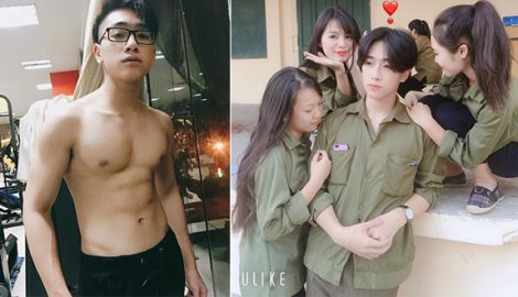 Gặp nam sinh đẹp trai, 6 múi, chủ nhân của clip khởi động môn thể dục bằng cách quạt chả trên nhạc Vina House siêu dễ thương